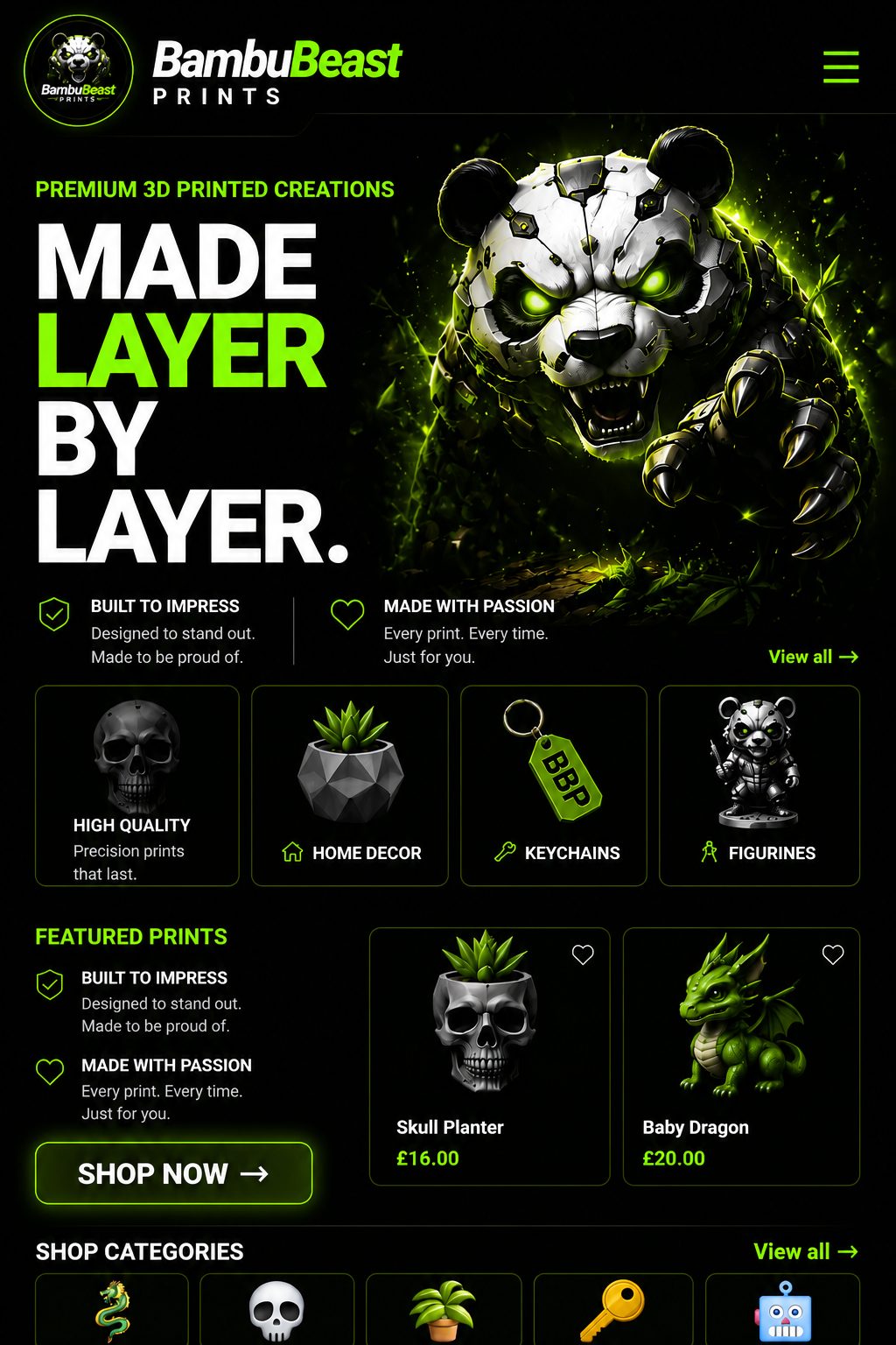 Bambu Beast Prints hero art